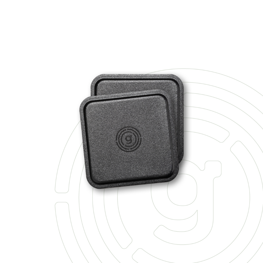 gelmags® Nano-Gel-Untersetzer 2.0 eckig in schwarz, rutschfester Untersetzer für Gläser und Tassen