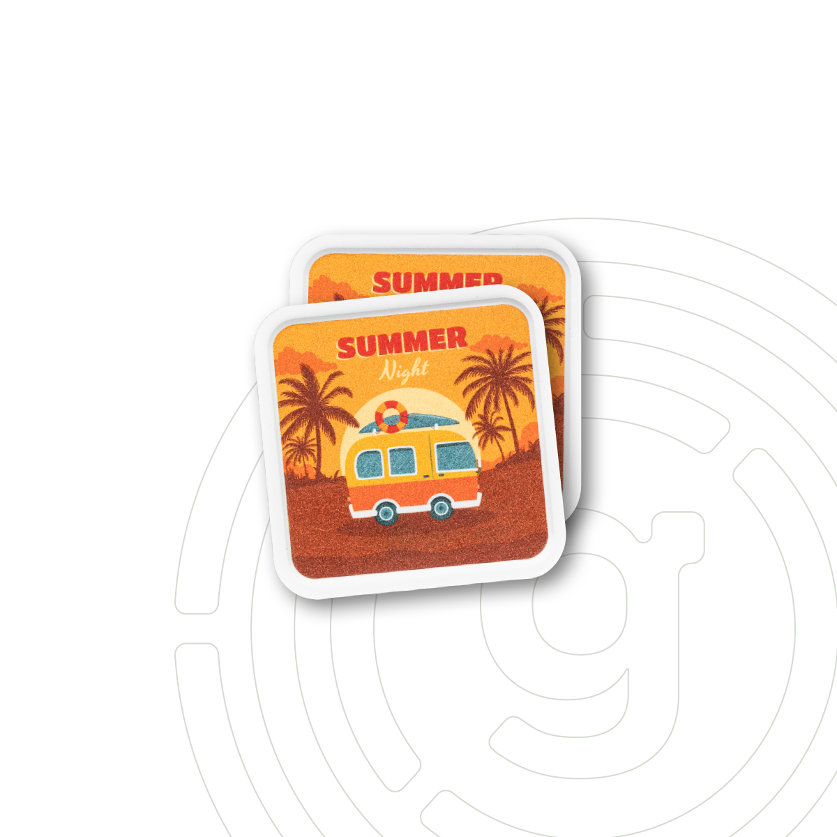 Nano-Gel-Untersetzer 2.0 (eckig) Camping