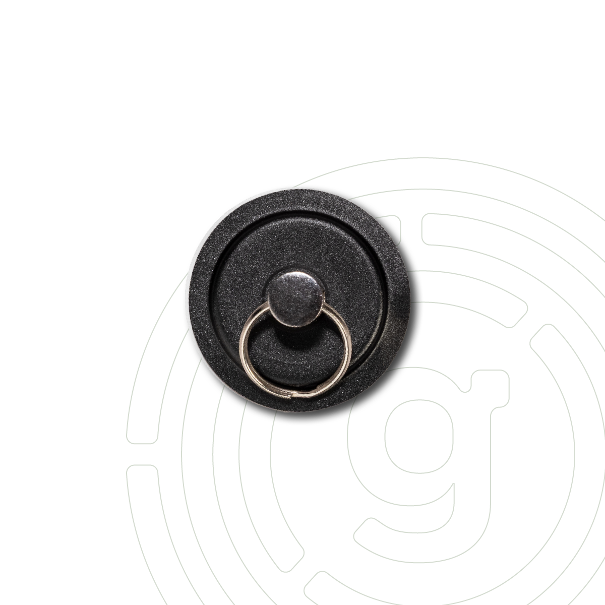 Porte-clés magnétiques argentés, avec coussinets, taille S, noirs