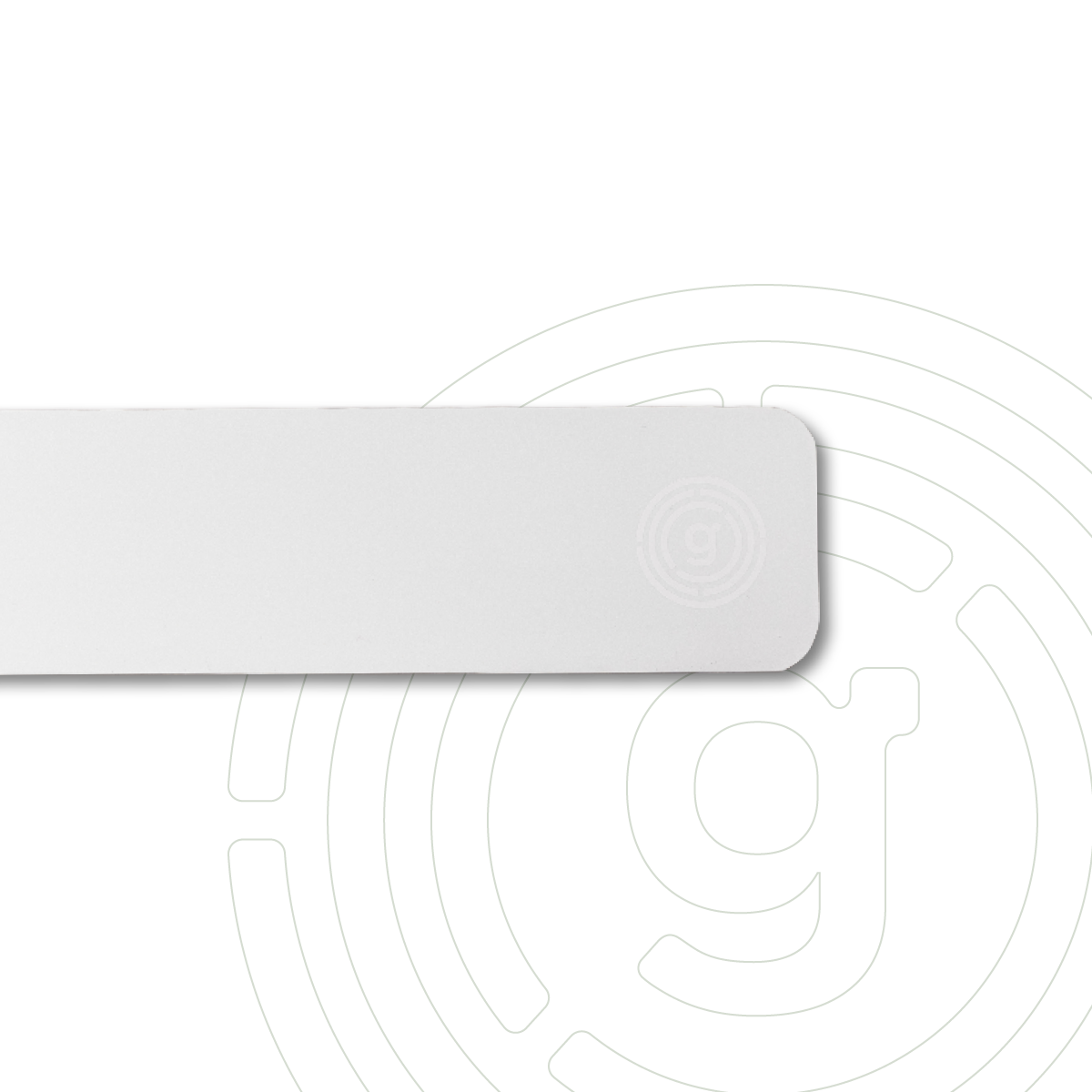 Bande métallique blanche de 25 cm (avec adhésif 3M VHB™)