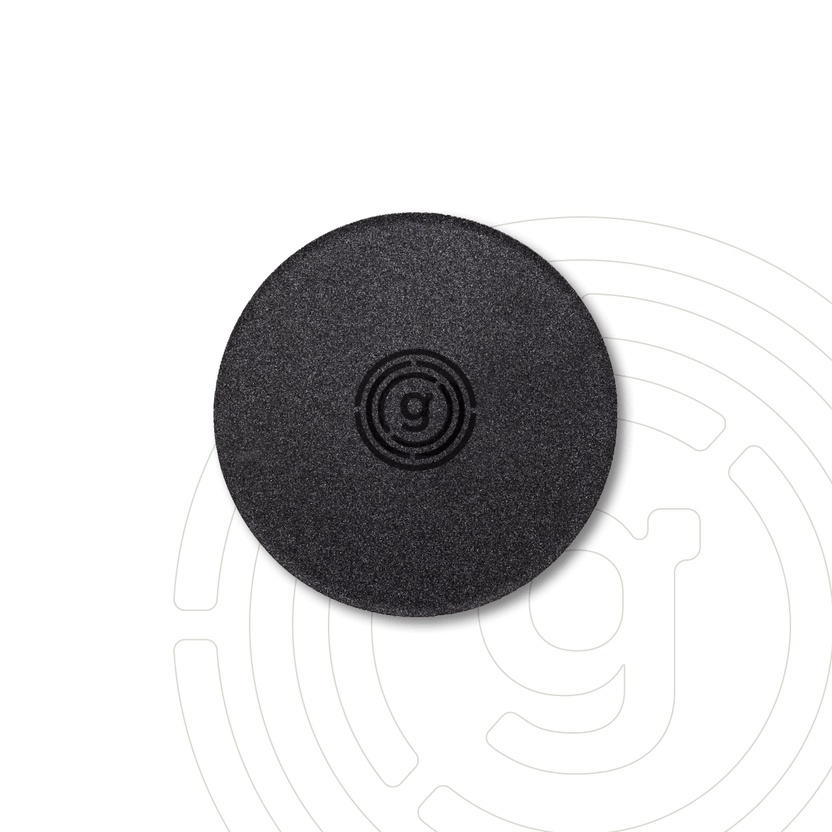 Plaque métallique Ø 8,0 cm avec adhésif 3M VHB™, noire