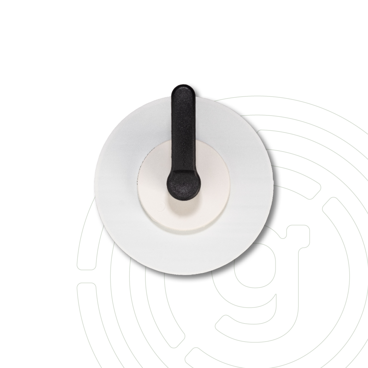 Crochet magnétique « HOOK » avec support métallique blanc Ø 8,0 cm et adhésif 3M VHB™