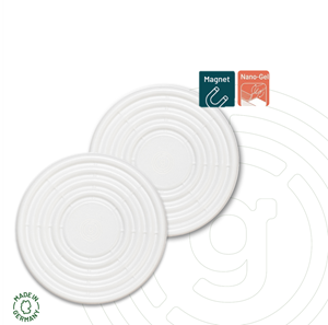 gelmags® MagUp-Pad M in weiß, Artikelbild mit Größenangabe 10,0 cm