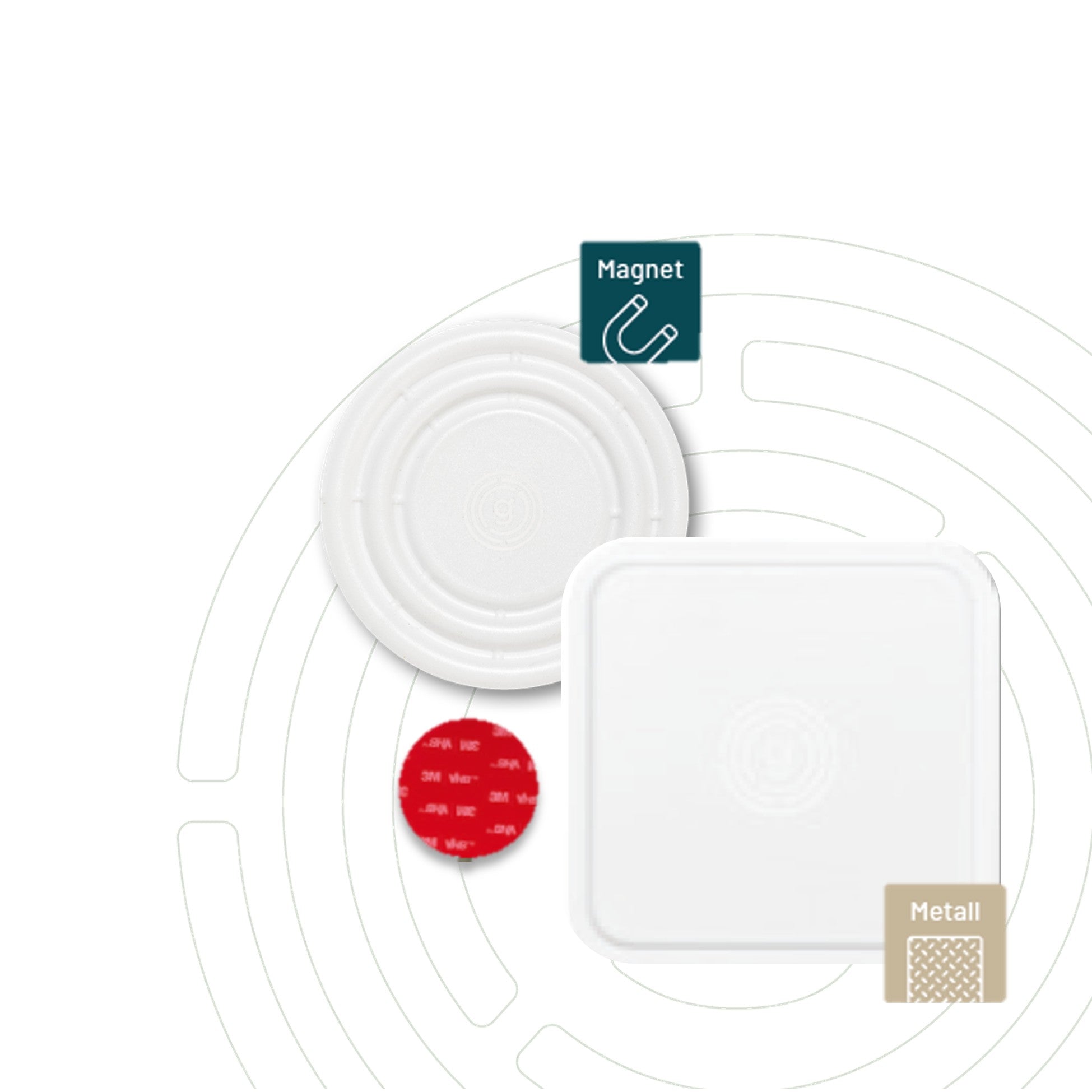 Bundle 1x Nano-Gel Untersetzer 2.0 & MagUp-Pads S weiß