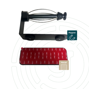 gelmags® Magnet-Toilettenrollenhalter inklusive Metall-Leiste in schwarz, Produktansicht