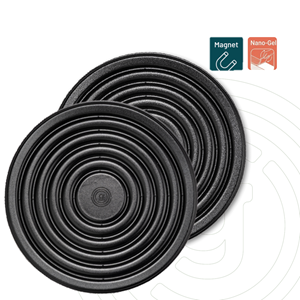 gelmags® MagUp-Pad L in schwarz, Artikelbild mit Größenangabe 14,0 cm