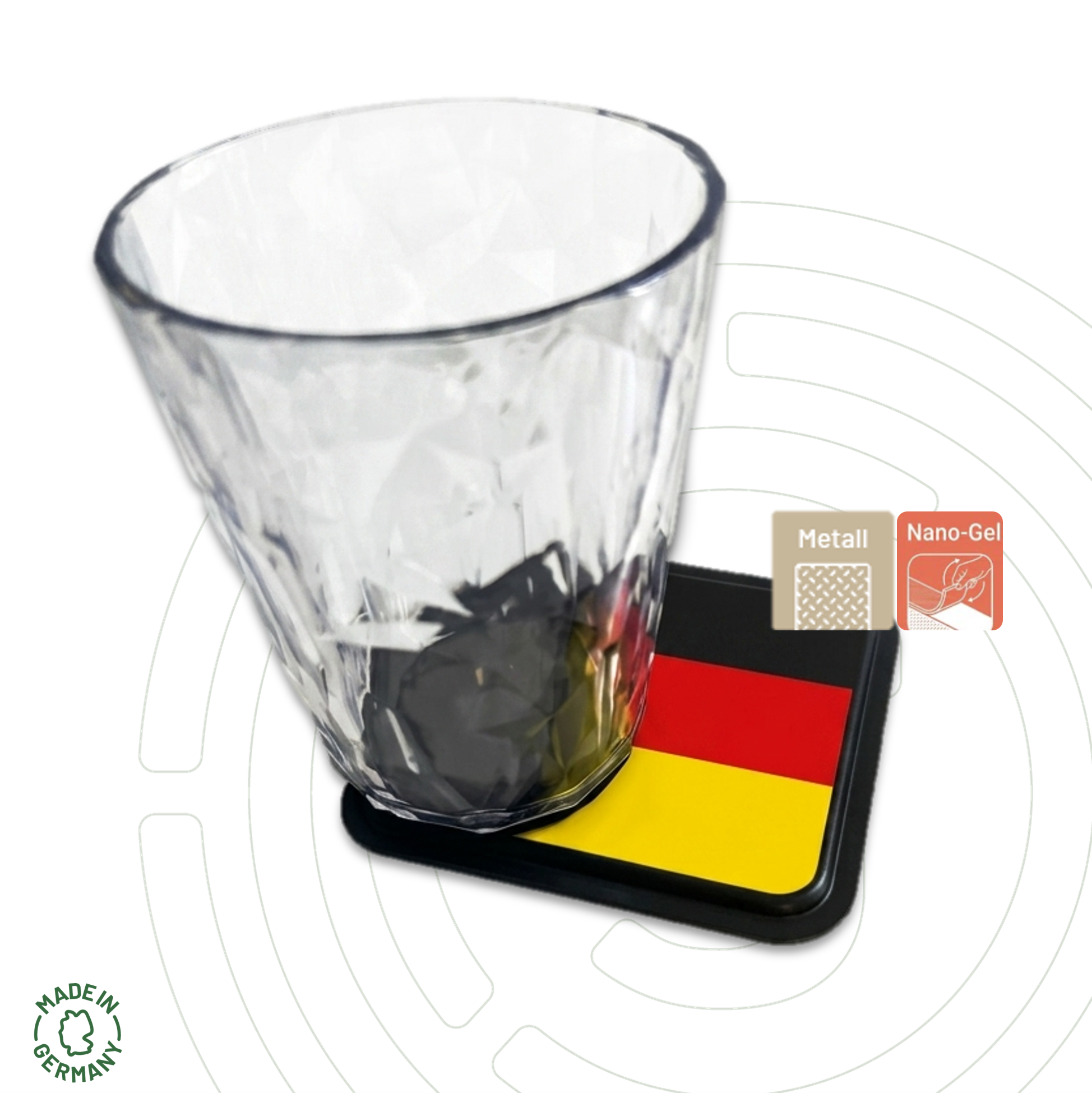 Nano Gel Coaster 2.0 (square) black 