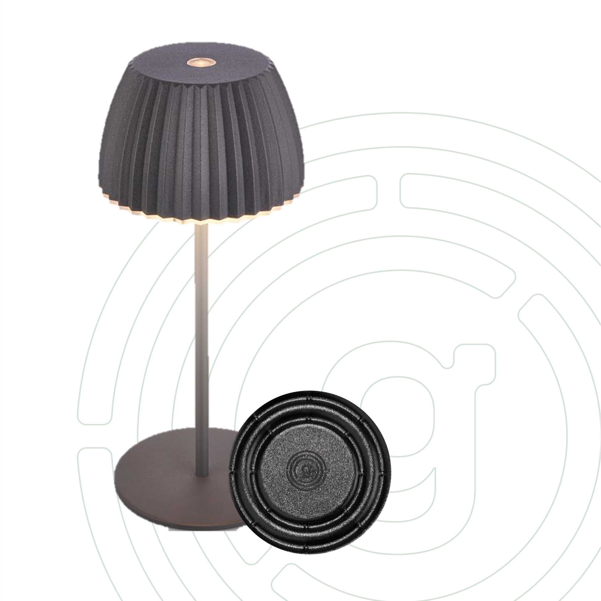 Design-Tischleuchte anthrazit, inklusive MagUp Pad S schwarz